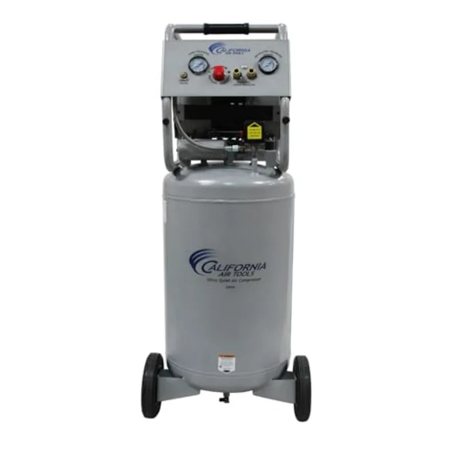Air Tools 20020 2.0 HP Ultra Quiet Oil-Free Air Compressor with Wheels 20 Gallon Tank 70 dB Electric Portable Silver
Air Tools 20020 2.0 HP Ultra Quiet Oil-Free Air Compressor with Wheels 20 Gallon Tank 70 dB Electric Portable Silver