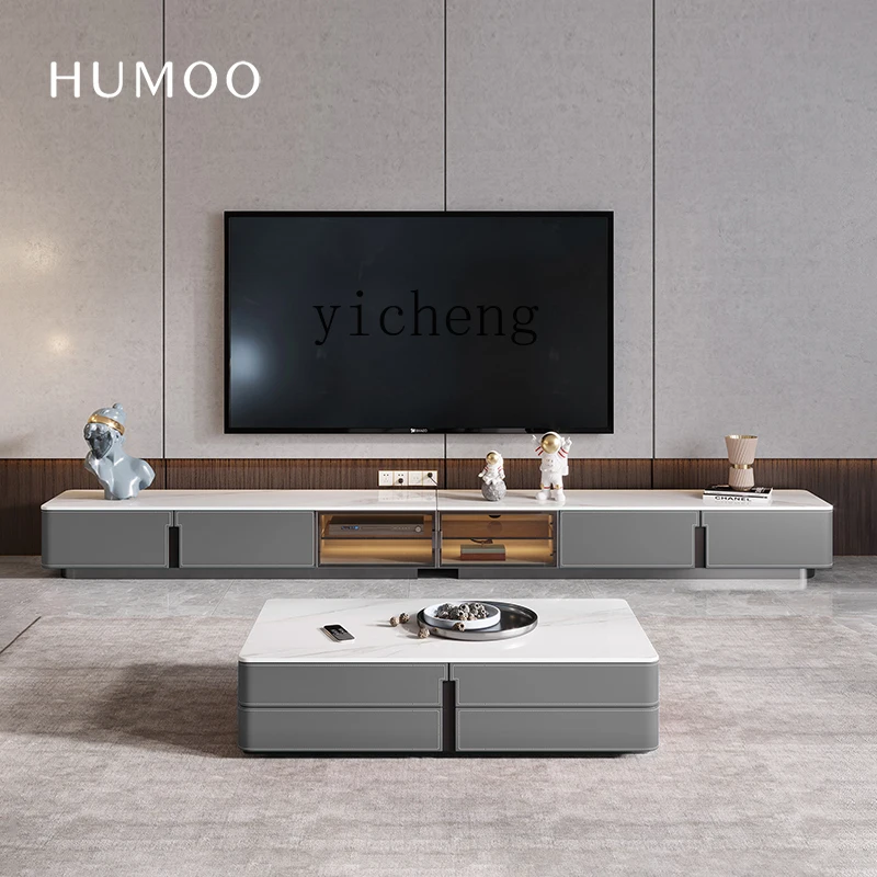 XL saddle leather TV cabinet coffee table combination modern living room high-end rock slab floor cabinet
XL saddle leather TV cabinet coffee table combination modern living room high-end rock slab floor cabinet