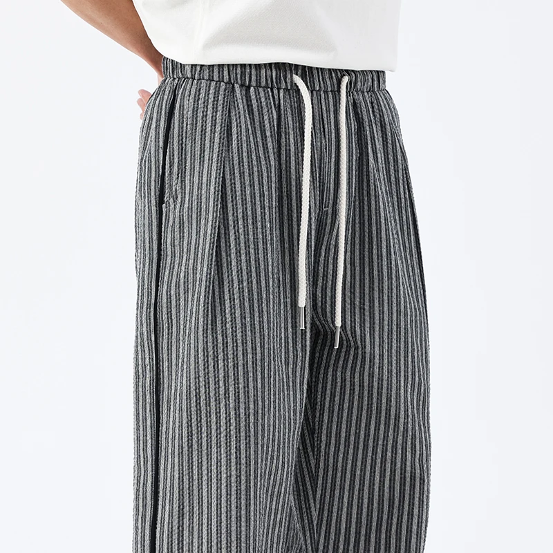 Stripe Casual Pants Men Spring Summer Streetwear Comfortable Loose Straight Pants Cityboy Trousers
Stripe Casual Pants Men Spring Summer Streetwear Comfortable Loose Straight Pants Cityboy Trousers