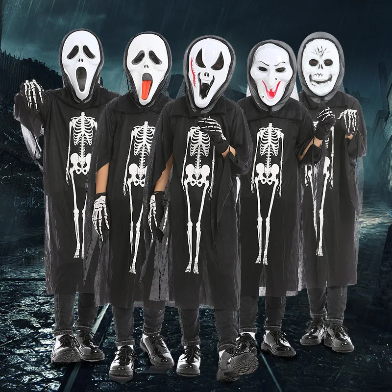 2024 New Halloween Party Cosplay Children Adult Death Black Cloak Cloak Halloween Skull Skeleton Ball Costume Prop Set
2024 New Halloween Party Cosplay Children Adult Death Black Cloak Cloak Halloween Skull Skeleton Ball Costume Prop Set