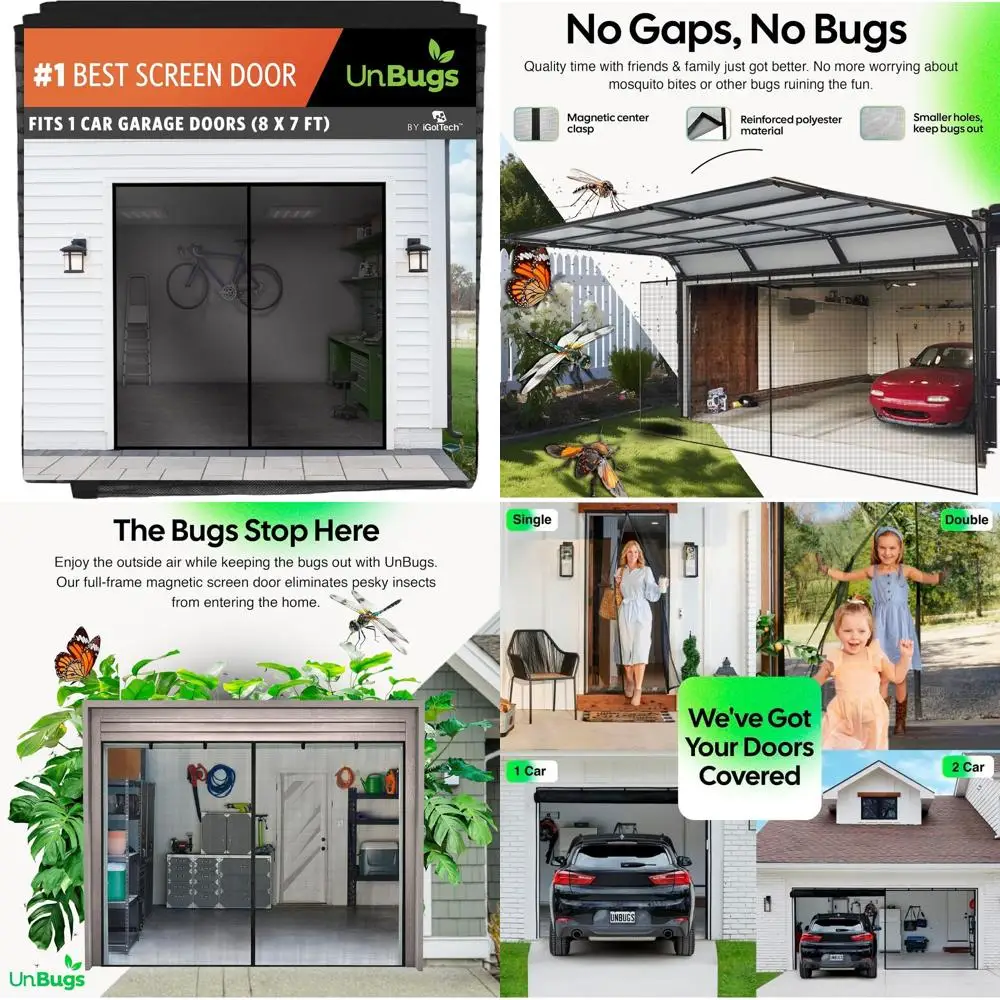 Самозакрывающийся магнитный гаражный экран для гаражей с одним автомобилем, ширина до 8 футов x 7 футов, безопасный для домашних животных и детей, сохраняет ошибки
Самозакрывающийся магнитный гаражный экран для гаражей с одним автомобилем, ширина до 8 футов x 7 футов, безопасный для домашних животных и детей, сохраняет ошибки