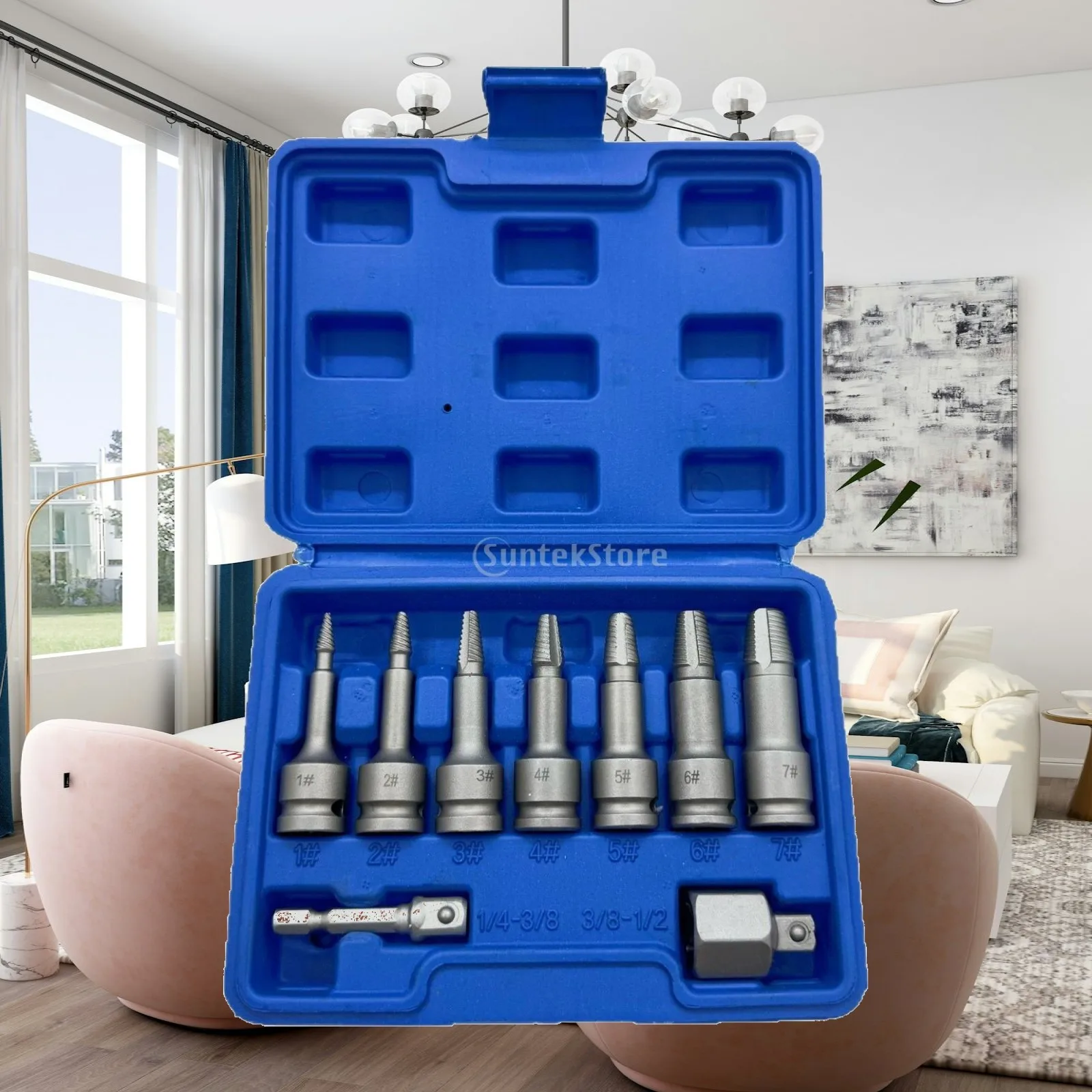 Screw Extractor Set with Storage Box Sturdy Convenient Compact Versatile Professional Replacement Practical Removal Tool