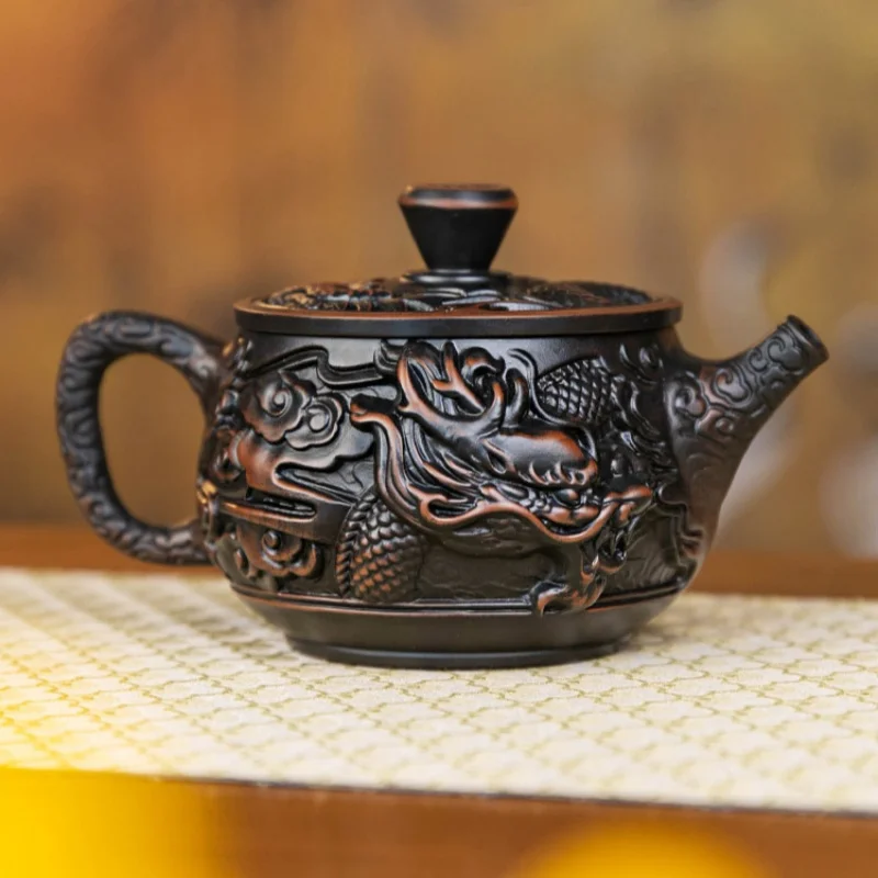 Пурпурная керамика, винтажный чайник ручной работы, керамический вырезанный чайник кунг-фу, чайник для приготовления чая пуэр, чайный набор, китайский чайник
Пурпурная керамика, винтажный чайник ручной работы, керамический вырезанный чайник кунг-фу, чайник для приготовления чая пуэр, чайный набор, китайский чайник