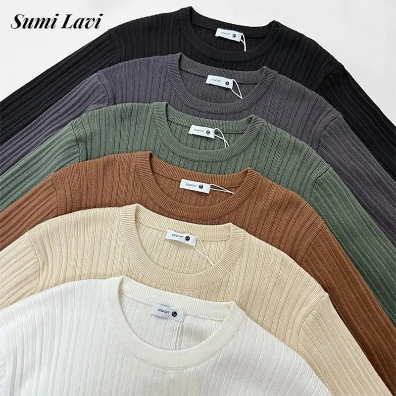 Vintage Solid Color Knitted Sweater T Shirt Mens Autumn Casual Crew Neck Long Sleeve Jumpers Men Fashionable Knitting Sweaters
Vintage Solid Color Knitted Sweater T Shirt Mens Autumn Casual Crew Neck Long Sleeve Jumpers Men Fashionable Knitting Sweaters