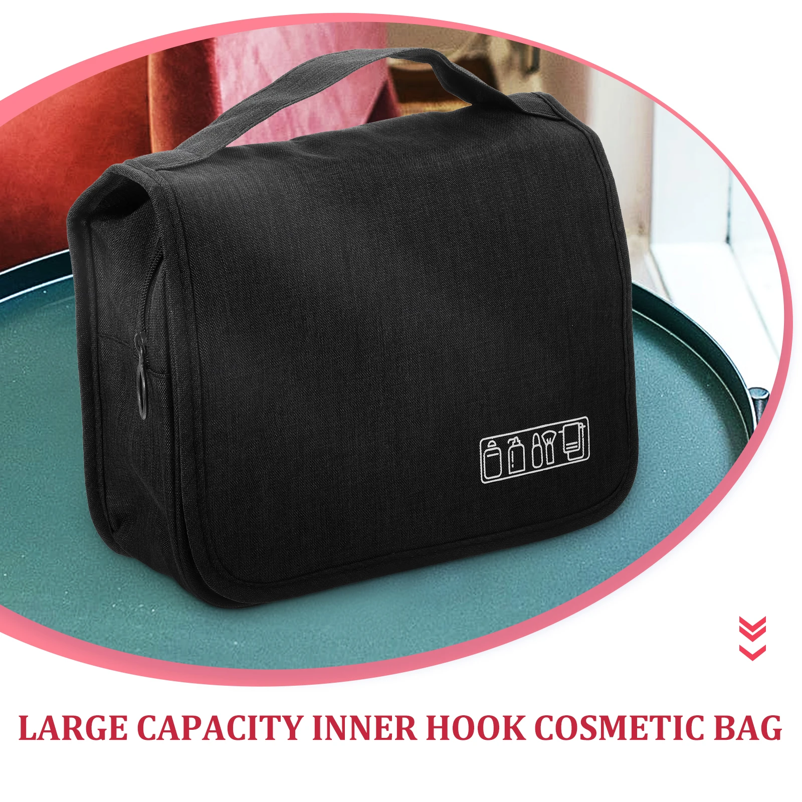 Portable Toiletry Hanging Travel Makeup ganizer Cationic Cloth Accessories Black Folding Storage Bag For Cosmetics for home
Portable Toiletry Hanging Travel Makeup ganizer Cationic Cloth Accessories Black Folding Storage Bag For Cosmetics for home