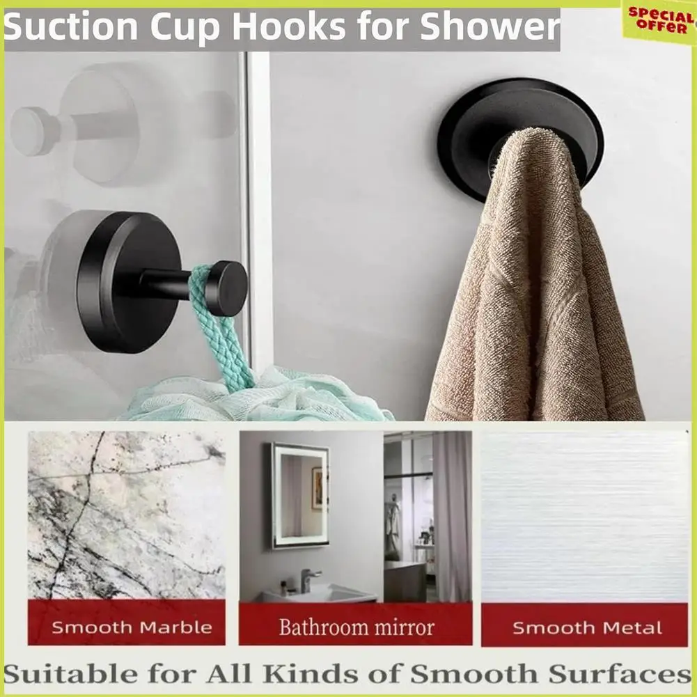 A34R 4 PCS Suction Cup Hooks For Shower Wall No Drill Hook Removable Reusable Towel Hooks For Kitchen Glass Door Window B
A34R 4 PCS Suction Cup Hooks For Shower Wall No Drill Hook Removable Reusable Towel Hooks For Kitchen Glass Door Window B