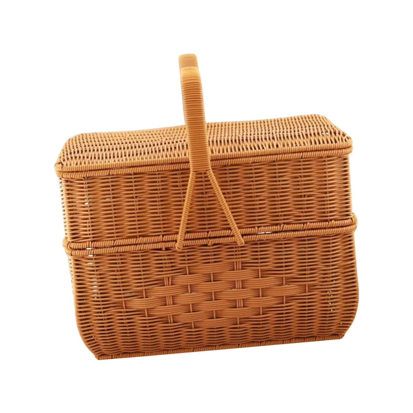 2 Layer with Handles Lid Lightweight Desktop Organizer Sturdy Portable Handwoven Basket Vegetable Beverages Fruits Gifts
2 Layer with Handles Lid Lightweight Desktop Organizer Sturdy Portable Handwoven Basket Vegetable Beverages Fruits Gifts