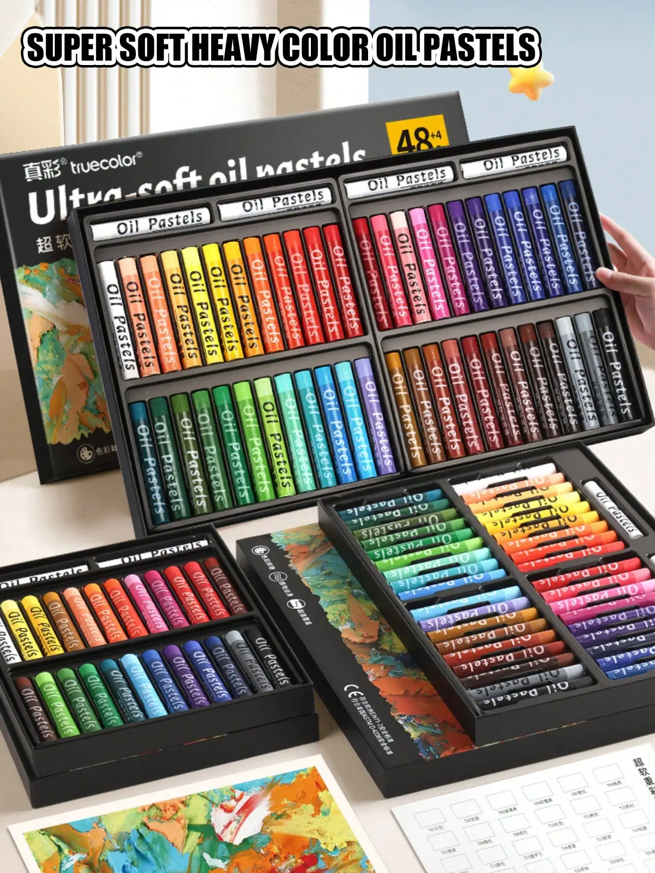 1 Set Of Super Soft Heavy Color Oil Pastels For Art Students, Diy Oil Painting Soft Crayons, 48-Color And 36-Color Macaron Morandi Painting Pens, Art Creation Painting Tool Set
1 Set Of Super Soft Heavy Color Oil Pastels For Art Students, Diy Oil Painting Soft Crayons, 48-Color And 36-Color Macaron Morandi Painting Pens, Art Creation Painting Tool Set