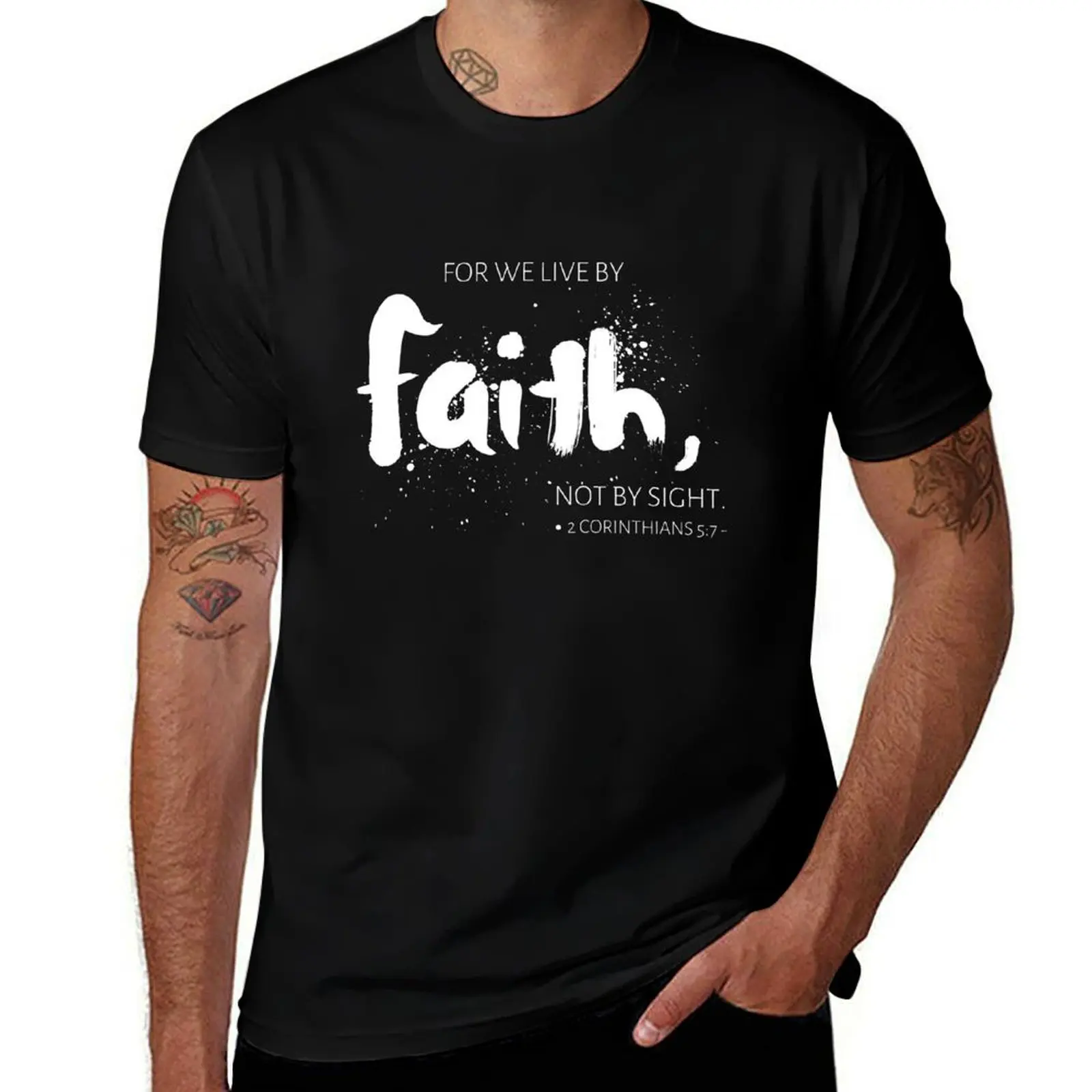 For We Live By Faith Not By Sight 2 Corinthians 5:7 T-Shirt Blouse Men's clothing
For We Live By Faith Not By Sight 2 Corinthians 5:7 T-Shirt Blouse Men's clothing