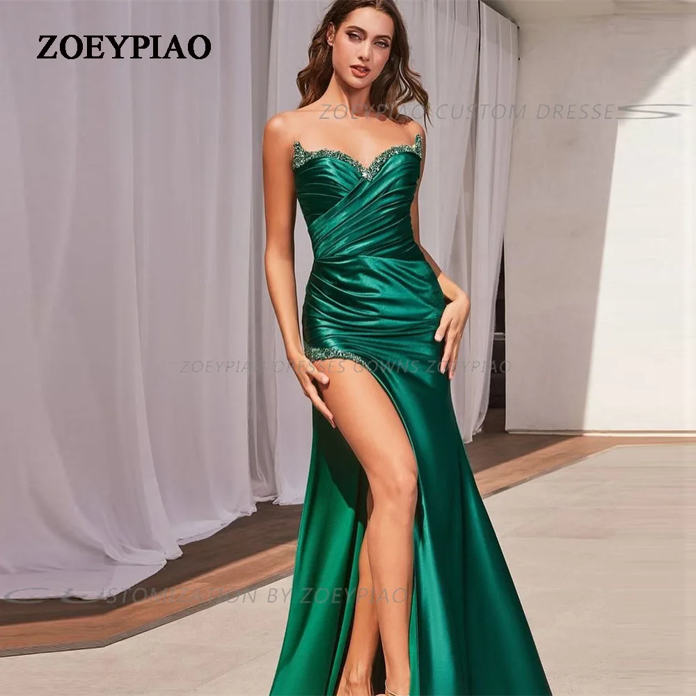 Emerald Green Sexy Formal Prom Dresses Sweetheart Shiny Sequins Robe De Soirée Dubai A Line Satin High Slit Pageant Dresses
Emerald Green Sexy Formal Prom Dresses Sweetheart Shiny Sequins Robe De Soirée Dubai A Line Satin High Slit Pageant Dresses