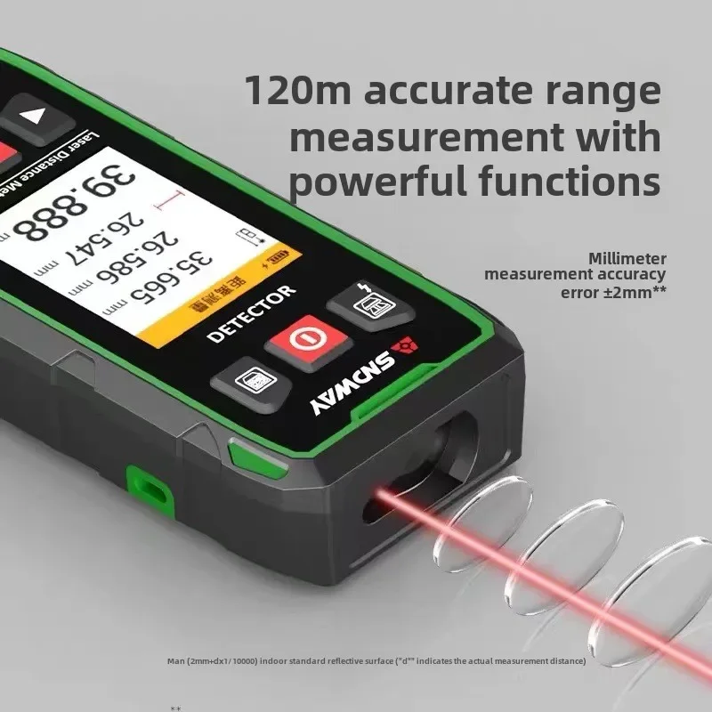 SNDWAY 5-in-1 Wall Scanner Metal Wood Stud Live Cable Detector, 393ft/120M Laser Measurement SW-6100GT Laser Measurement Tool
SNDWAY 5-in-1 Wall Scanner Metal Wood Stud Live Cable Detector, 393ft/120M Laser Measurement SW-6100GT Laser Measurement Tool