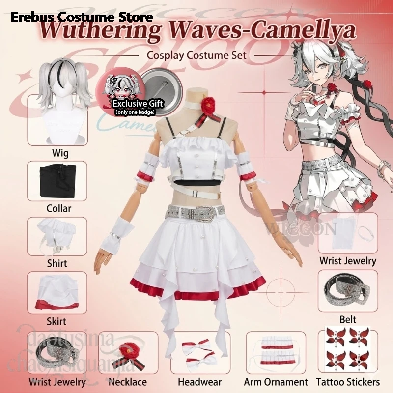 Camellya Idol Stage Uniform White Red Dress Y2K Jirai Kei Lolita Halloween Cosplay Anime Game Wuthering Waves Idol
Camellya Idol Stage Uniform White Red Dress Y2K Jirai Kei Lolita Halloween Cosplay Anime Game Wuthering Waves Idol