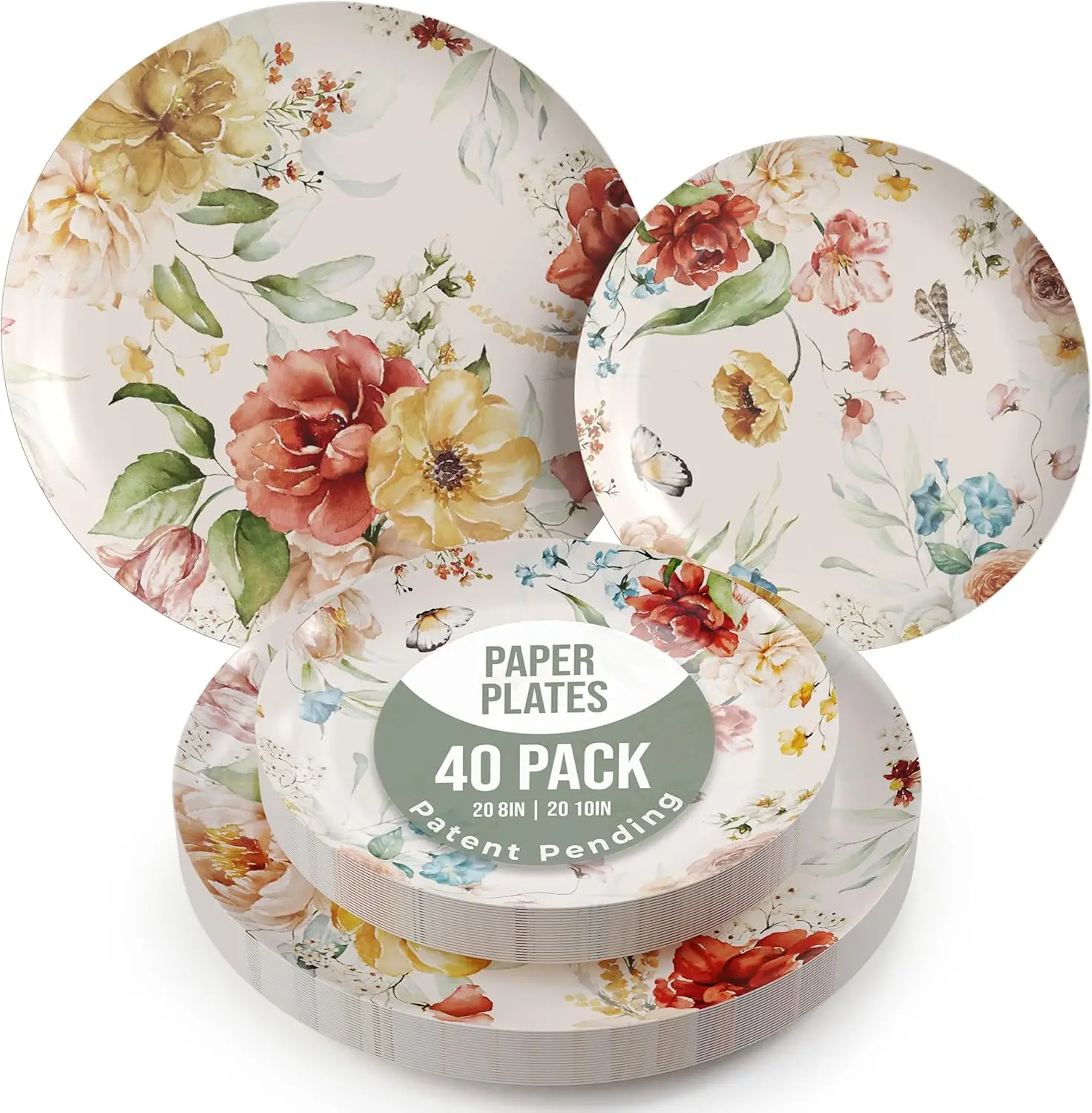 Floral Paper Plates 8.5 H & 10.5 H 40 Pcs Dinner Plate Set Fancy Disposable Plates For Party For 20 Guests 20 X 8 & 20 X 10
Floral Paper Plates 8.5 H & 10.5 H 40 Pcs Dinner Plate Set Fancy Disposable Plates For Party For 20 Guests 20 X 8 & 20 X 10