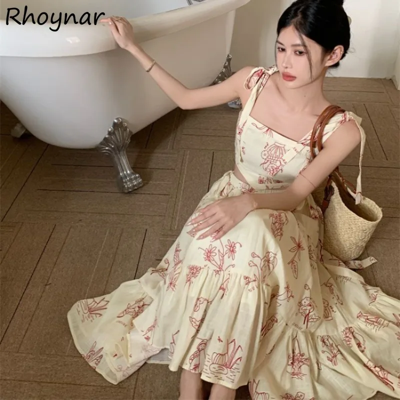 Dress Sets Women Two Pieces Design Lace-up Pleated Sleeveless Floral High Waist Leisure Korean Style Summer Sweet Girls Daily
Dress Sets Women Two Pieces Design Lace-up Pleated Sleeveless Floral High Waist Leisure Korean Style Summer Sweet Girls Daily