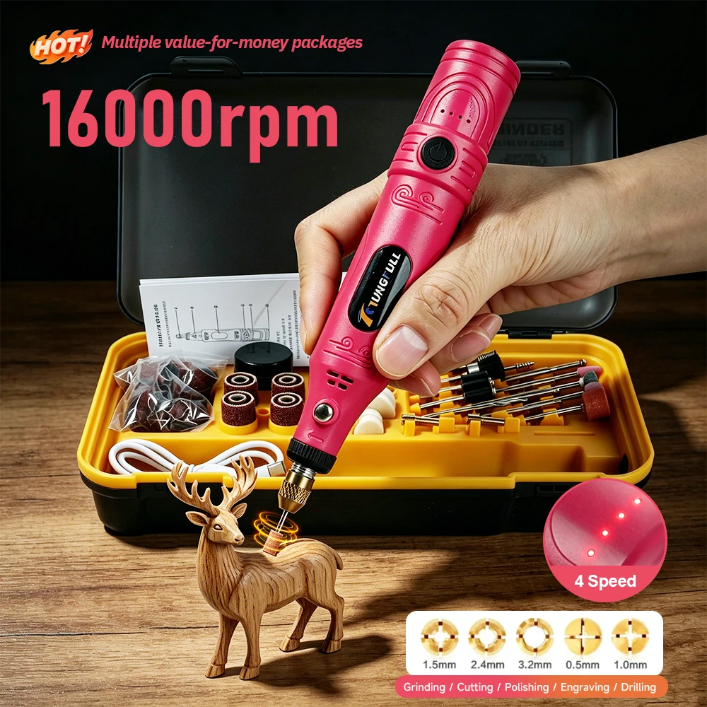 USB Wireless Mini Electric Drill Kit 3.7V Rechargeable Engraving Pen Grinder For Wood Metal Glass Jewelry Polishing DIY Craft
USB Wireless Mini Electric Drill Kit 3.7V Rechargeable Engraving Pen Grinder For Wood Metal Glass Jewelry Polishing DIY Craft