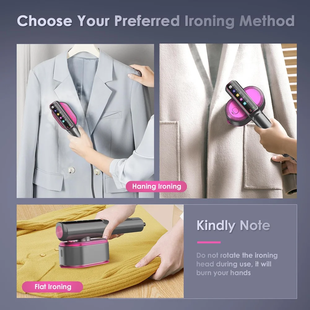 【PARTY】Portable 1200W Handheld Garment Steamer 15-Second Fast Heat-Up 5 Mode LCD Touch Display For Clothes European Plug EU PLUG
【PARTY】Portable 1200W Handheld Garment Steamer 15-Second Fast Heat-Up 5 Mode LCD Touch Display For Clothes European Plug EU PLUG