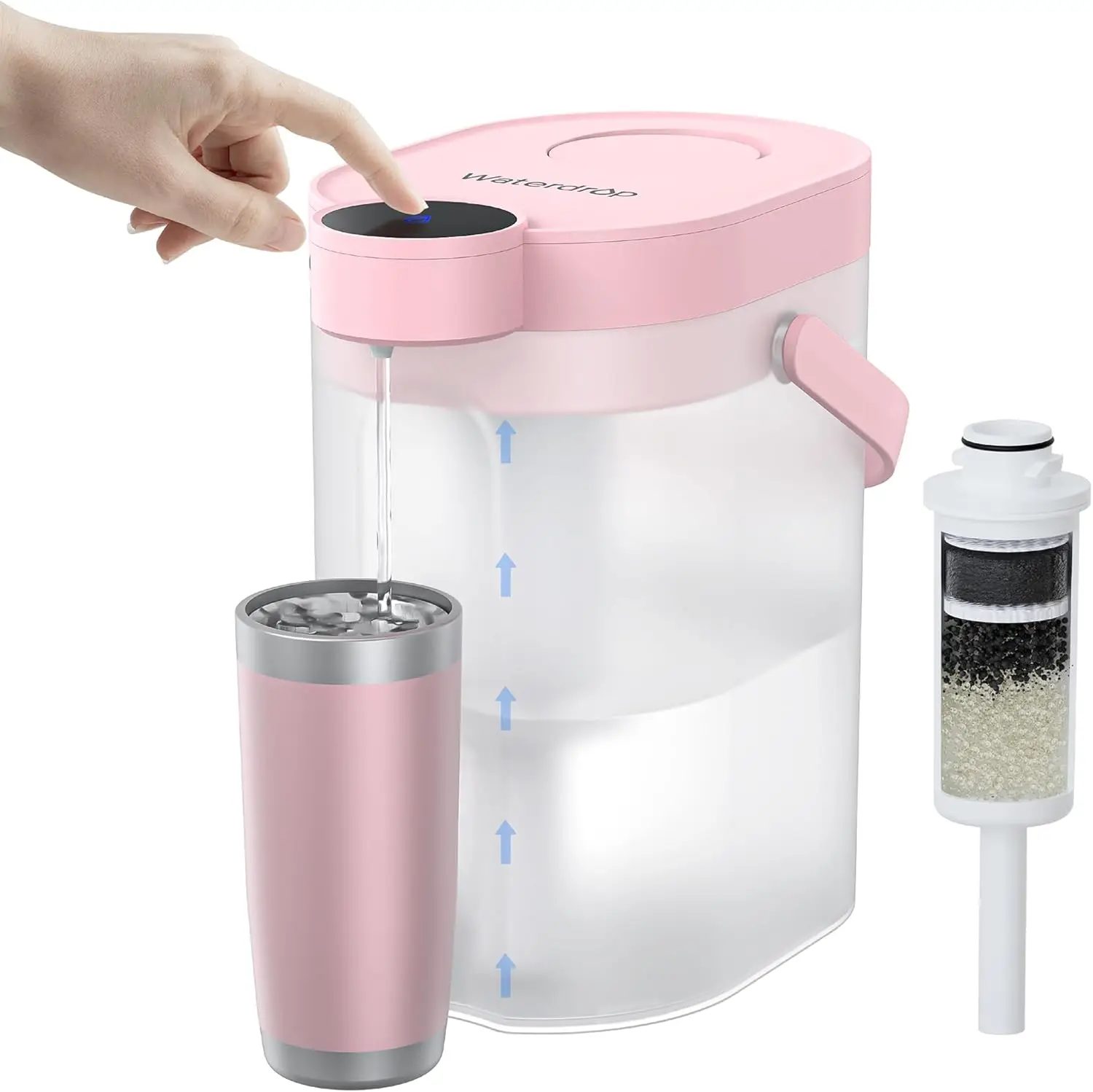 Электрический кувшин с фильтром для воды, перезаряжаемый дозатор на 17 чашек, мгновенный очиститель на столешнице, снижает хлор, свинец, медь
Электрический кувшин с фильтром для воды, перезаряжаемый дозатор на 17 чашек, мгновенный очиститель на столешнице, снижает хлор, свинец, медь