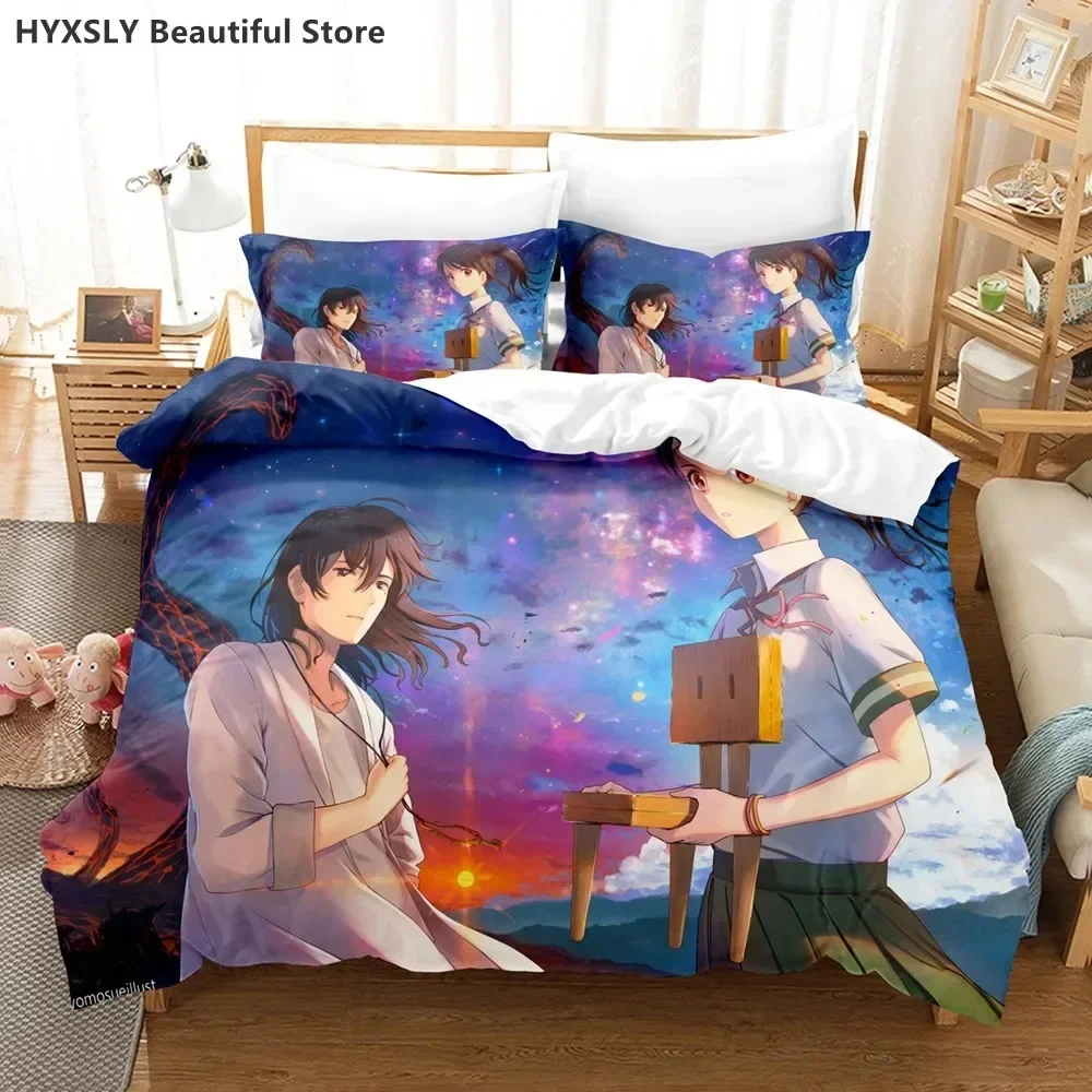Suzume no Tojimari Bedding Set 3D Anime Polyester Quilt Cover Pillowcases Queen King For Kids Gift Cute Anime Duvet Cover Sets
Suzume no Tojimari Bedding Set 3D Anime Polyester Quilt Cover Pillowcases Queen King For Kids Gift Cute Anime Duvet Cover Sets