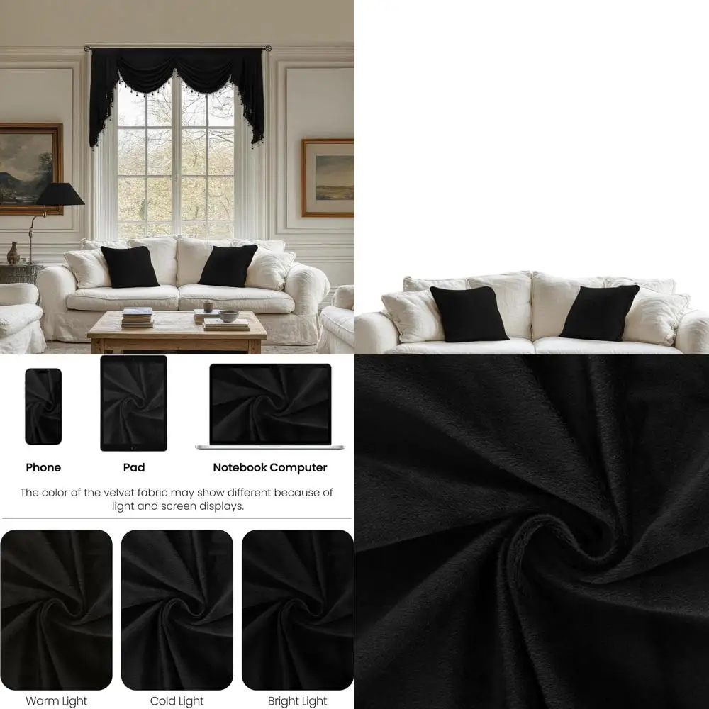 Элегантный черный бархатный карманный балдахин с кисточками, стиль водопада 59 для спальни, 1 панель
Элегантный черный бархатный карманный балдахин с кисточками, стиль водопада 59 для спальни, 1 панель