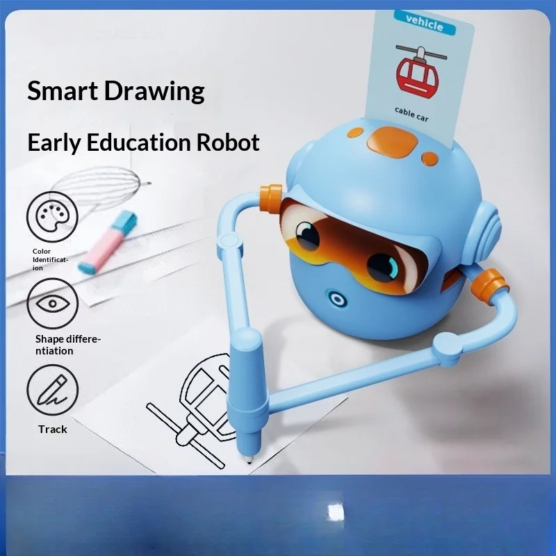 Painting robot with pen and card insertion, intelligent children's painting robot, children's growth toy, puzzle painting
Painting robot with pen and card insertion, intelligent children's painting robot, children's growth toy, puzzle painting