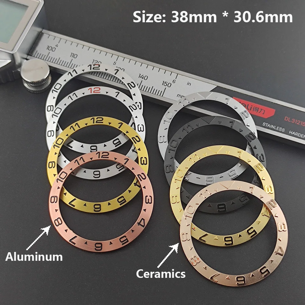 38*30.6mm Aluminum or Ceramic Bezel Insert Replacement of watch accessories parts
38*30.6mm Aluminum or Ceramic Bezel Insert Replacement of watch accessories parts