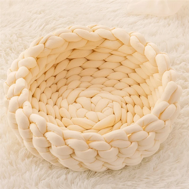 ABRS-Thick Yarn Pet Bed For Cats And Dogs, DIY Cotton-Filled, Removable & Washable For All Seasons
ABRS-Thick Yarn Pet Bed For Cats And Dogs, DIY Cotton-Filled, Removable & Washable For All Seasons