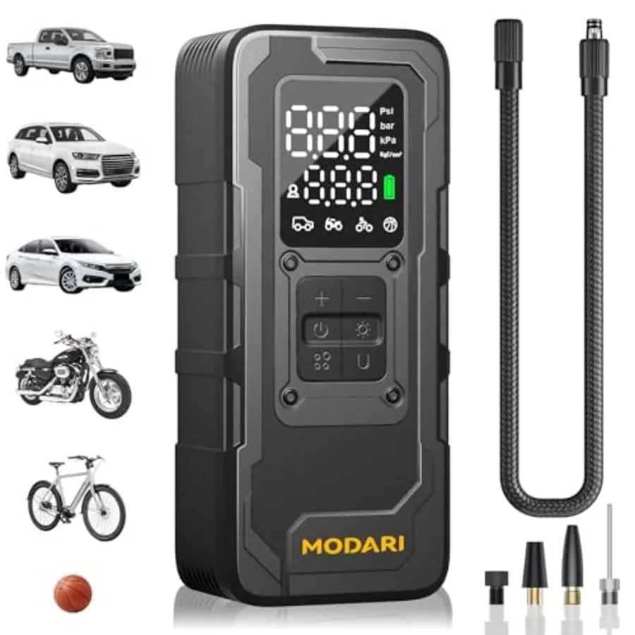 Tire Inflator Portable Air Compressor Up to 160 PSI Car Tire Inflator Cordless Air Pump Portable Tire Pump with Gauge - Portabl
Tire Inflator Portable Air Compressor Up to 160 PSI Car Tire Inflator Cordless Air Pump Portable Tire Pump with Gauge - Portabl