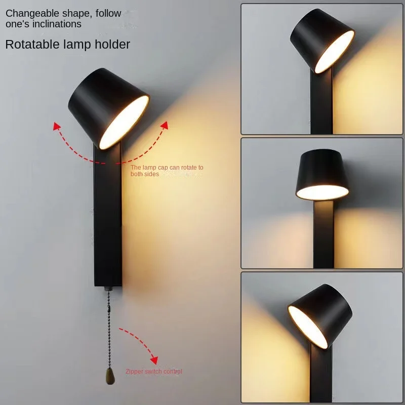 Modern Simple Led Wall Lights Can Be Rotated Wall Lights Nordic Hotel Bedside Lamp Living Room Corridor with On-off Lights
Modern Simple Led Wall Lights Can Be Rotated Wall Lights Nordic Hotel Bedside Lamp Living Room Corridor with On-off Lights