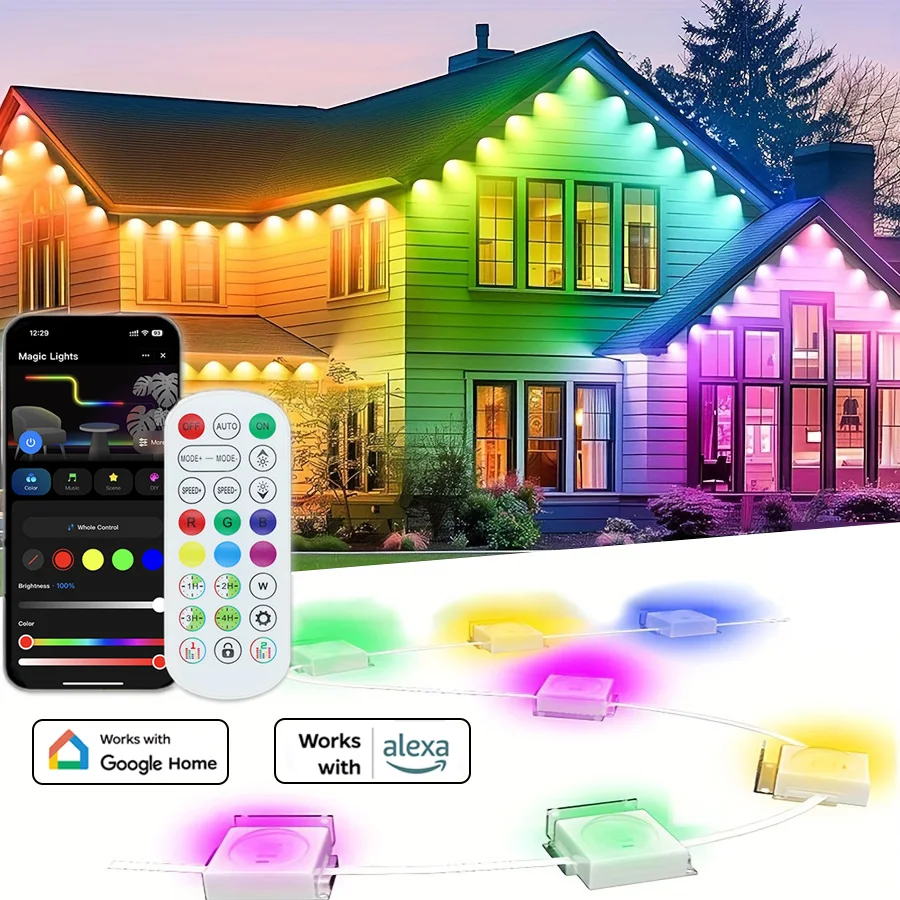 Умная многофункциональная светодиодная лента Magic Color Strip Light на 16 миллионов цветов, управление через приложение TUYA, постоянные уличные светодиодные светильники для Рождества, Нового года, вечеринок
Умная многофункциональная светодиодная лента Magic Color Strip Light на 16 миллионов цветов, управление через приложение TUYA, постоянные уличные светодиодные светильники для Рождества, Нового года, вечеринок