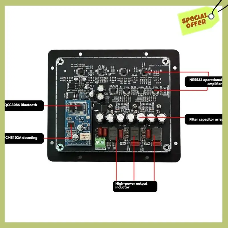 Advanced TPA3221 High Power Active Amplifier Board 100Wx2+200W - Hifi 2.1 Stereo Channel With Bluetooth 5.4 Module
Advanced TPA3221 High Power Active Amplifier Board 100Wx2+200W - Hifi 2.1 Stereo Channel With Bluetooth 5.4 Module