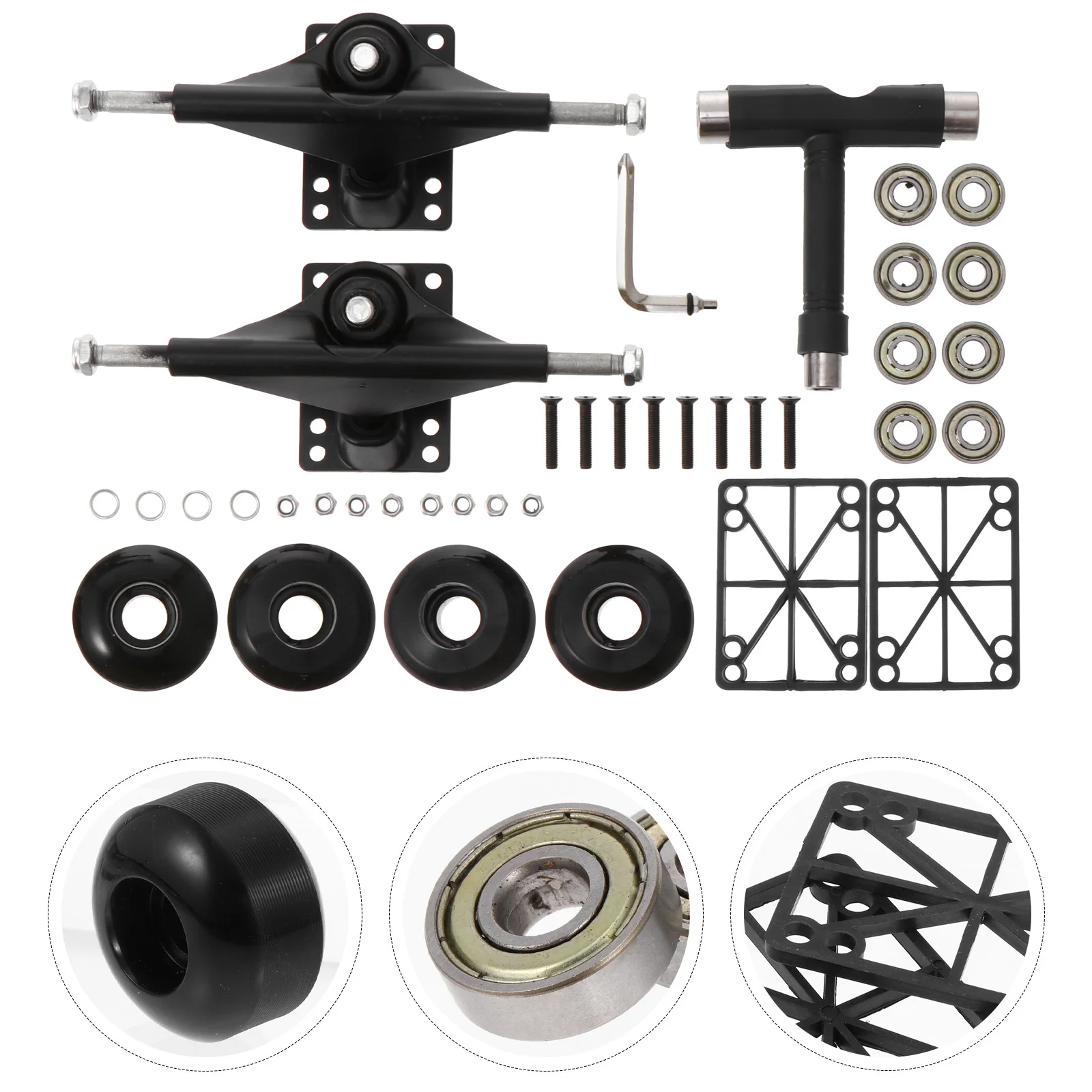 1Set Skateboard Bearings and Wheels Set Complete Bridge Kit for Double Tilt Board Strong Load Capacity Easy to Install Premium
1Set Skateboard Bearings and Wheels Set Complete Bridge Kit for Double Tilt Board Strong Load Capacity Easy to Install Premium