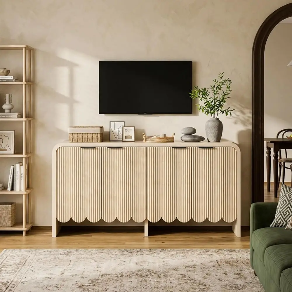 Vintage Oak Credenza with 4 Doors and Adjustable Shelves, Ideal for Living Room, Kitchen, or Hallway Storage
Vintage Oak Credenza with 4 Doors and Adjustable Shelves, Ideal for Living Room, Kitchen, or Hallway Storage