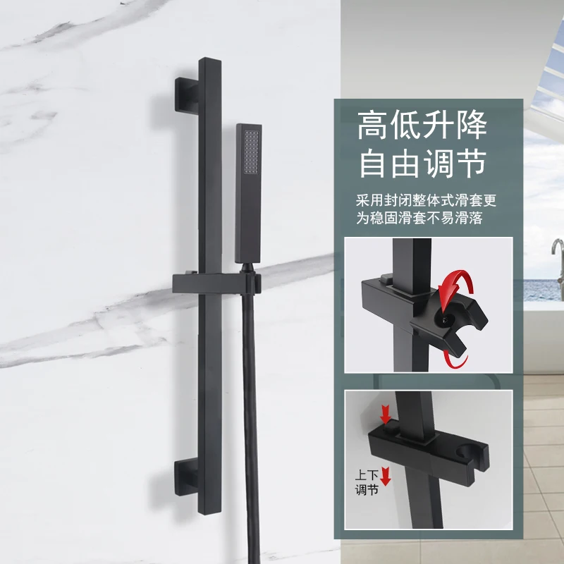 Shower Lifting Rod Set Bathroom Shower Accessories Wall Mounted Adjustable Shower Lift Rod With Hand Shower Matte Black
Shower Lifting Rod Set Bathroom Shower Accessories Wall Mounted Adjustable Shower Lift Rod With Hand Shower Matte Black