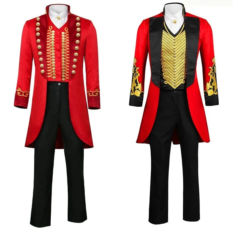 Carnival Halloween Cosplay Stage Show Outfit Adult Circus Ringleader Costume Red Black Tailcoat Men's Performance Prince Uniform
Carnival Halloween Cosplay Stage Show Outfit Adult Circus Ringleader Costume Red Black Tailcoat Men's Performance Prince Uniform