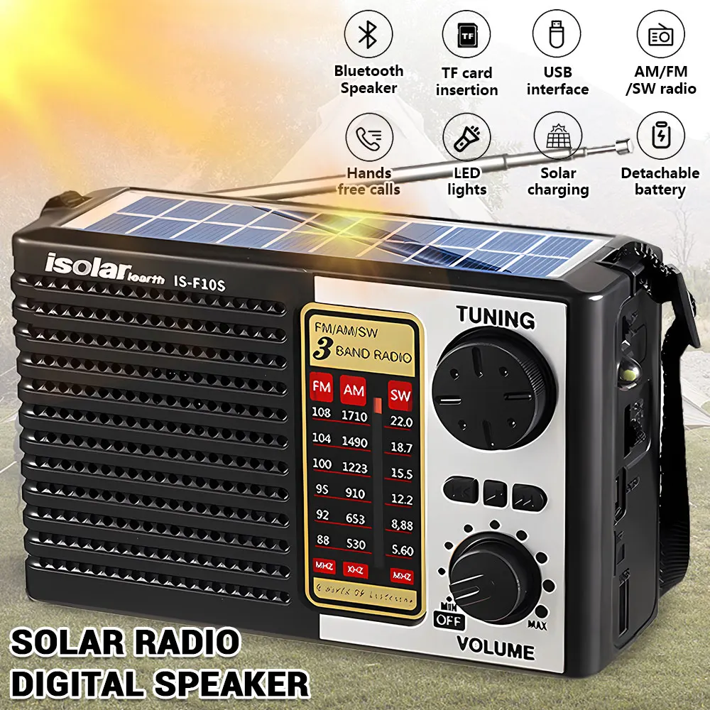 Ikaufen Солнечная портативная FM/AM SW Радио Цифровой динамик MP3-плеер Перезаряжаемый
Ikaufen Солнечная портативная FM/AM SW Радио Цифровой динамик MP3-плеер Перезаряжаемый