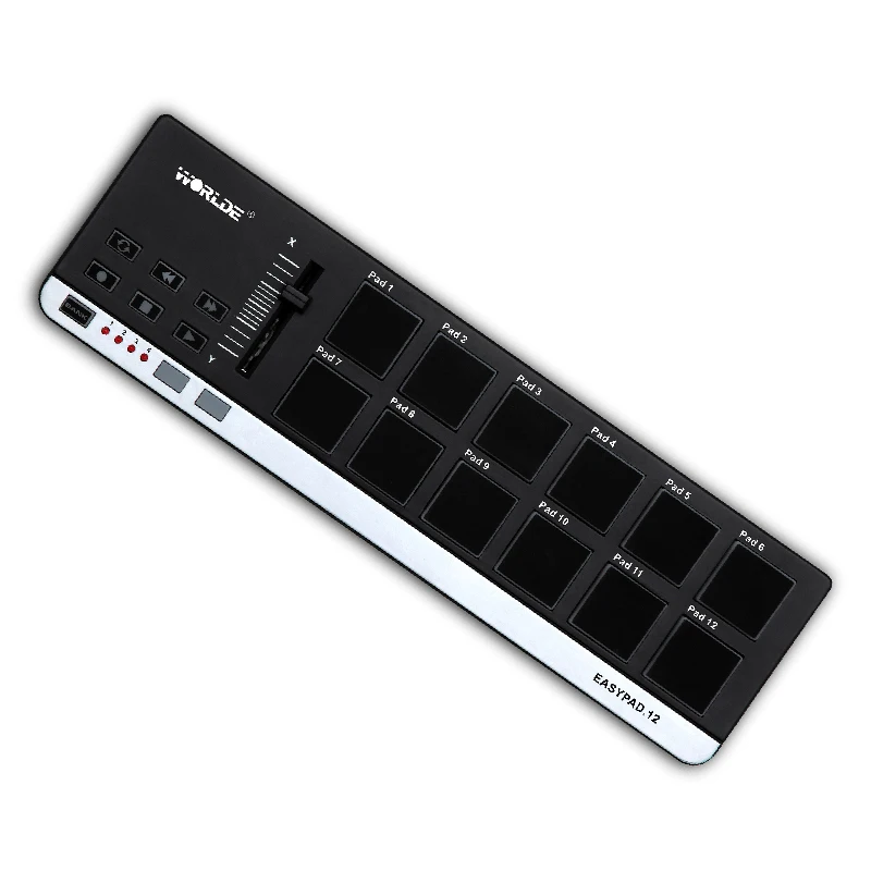 Worlde MIDI Keyboard Controller EasyPad.12 Portable Mini USB 12 Drum Pad MIDI Controller with USB Cable musical instrument
Worlde MIDI Keyboard Controller EasyPad.12 Portable Mini USB 12 Drum Pad MIDI Controller with USB Cable musical instrument