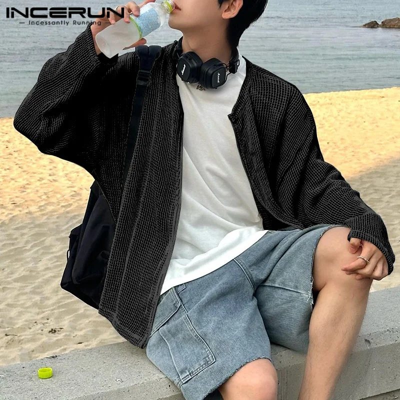 INCERUN Men Shirt Mesh Transparent Long Sleeve Zipper Korean Oversize Men Clothing Streetwear 2025 Fashion Tops Male Cardigan
INCERUN Men Shirt Mesh Transparent Long Sleeve Zipper Korean Oversize Men Clothing Streetwear 2025 Fashion Tops Male Cardigan