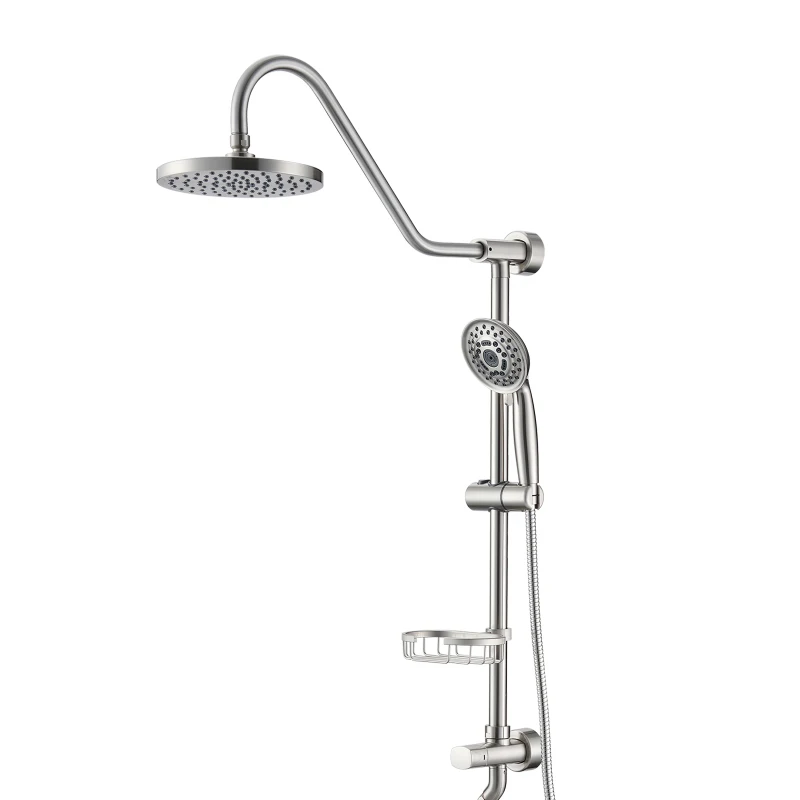 Shower Head with Handheld Shower System with 8" Rain Shower Head
Shower Head with Handheld Shower System with 8" Rain Shower Head