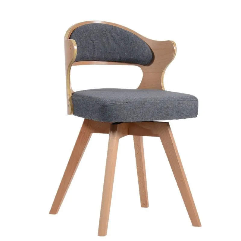 Solid wood rotating leisure backrest home office computer chair, Nordic student study desk dining chair
Solid wood rotating leisure backrest home office computer chair, Nordic student study desk dining chair