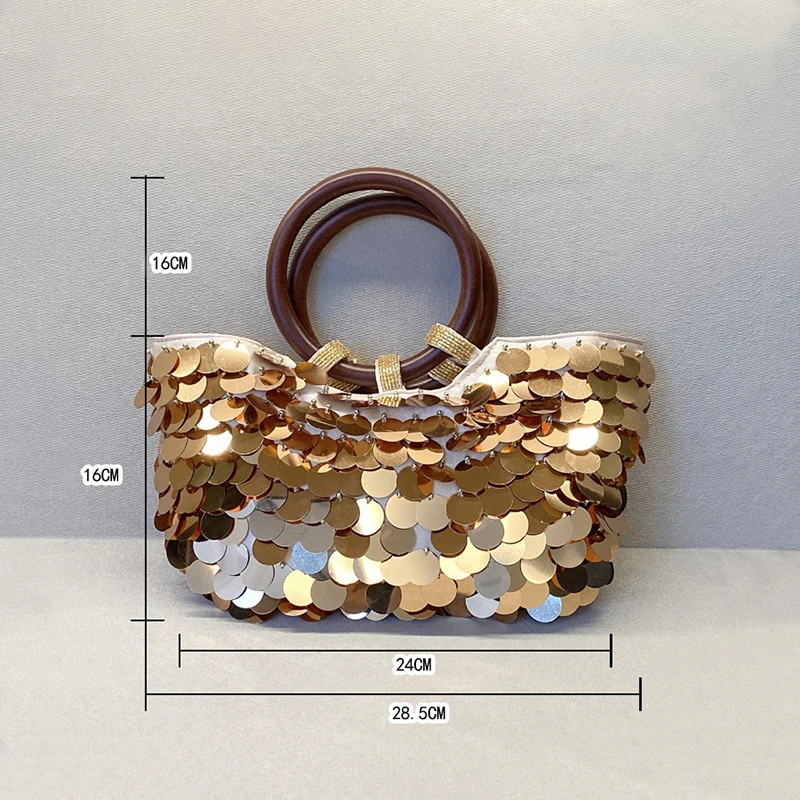 Handmade Sequin Beaded Clutch Bag Sparkly Evening Party Purse, Elegant Banquet Wedding Wristlet With Handle Women Handbag
Handmade Sequin Beaded Clutch Bag Sparkly Evening Party Purse, Elegant Banquet Wedding Wristlet With Handle Women Handbag