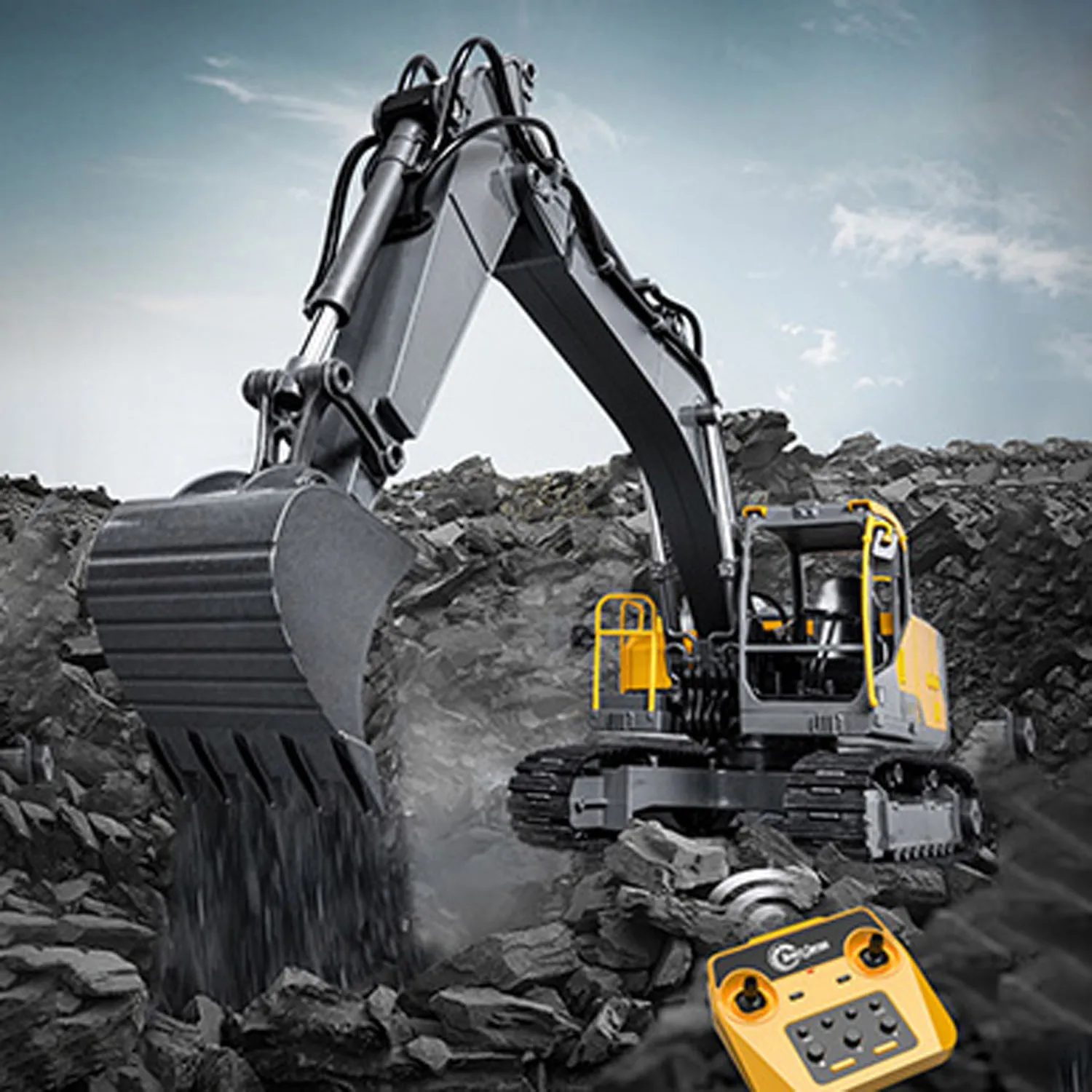1/16 DoubleE E598 003 Electric Lifting RC Excavator Metal 2Arms Remote Control Digger VO Hammer Bucket Claw 360° Rotating
1/16 DoubleE E598 003 Electric Lifting RC Excavator Metal 2Arms Remote Control Digger VO Hammer Bucket Claw 360° Rotating