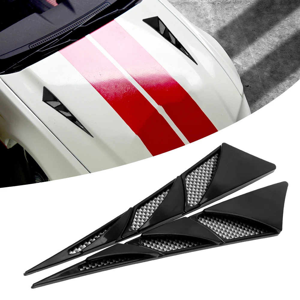 2pcs Universal Black ABS Sticker Fashion Car Hood Stickers Side Air Intake Flow Vent Cover Decorative Auto Exterior Decoration
2pcs Universal Black ABS Sticker Fashion Car Hood Stickers Side Air Intake Flow Vent Cover Decorative Auto Exterior Decoration