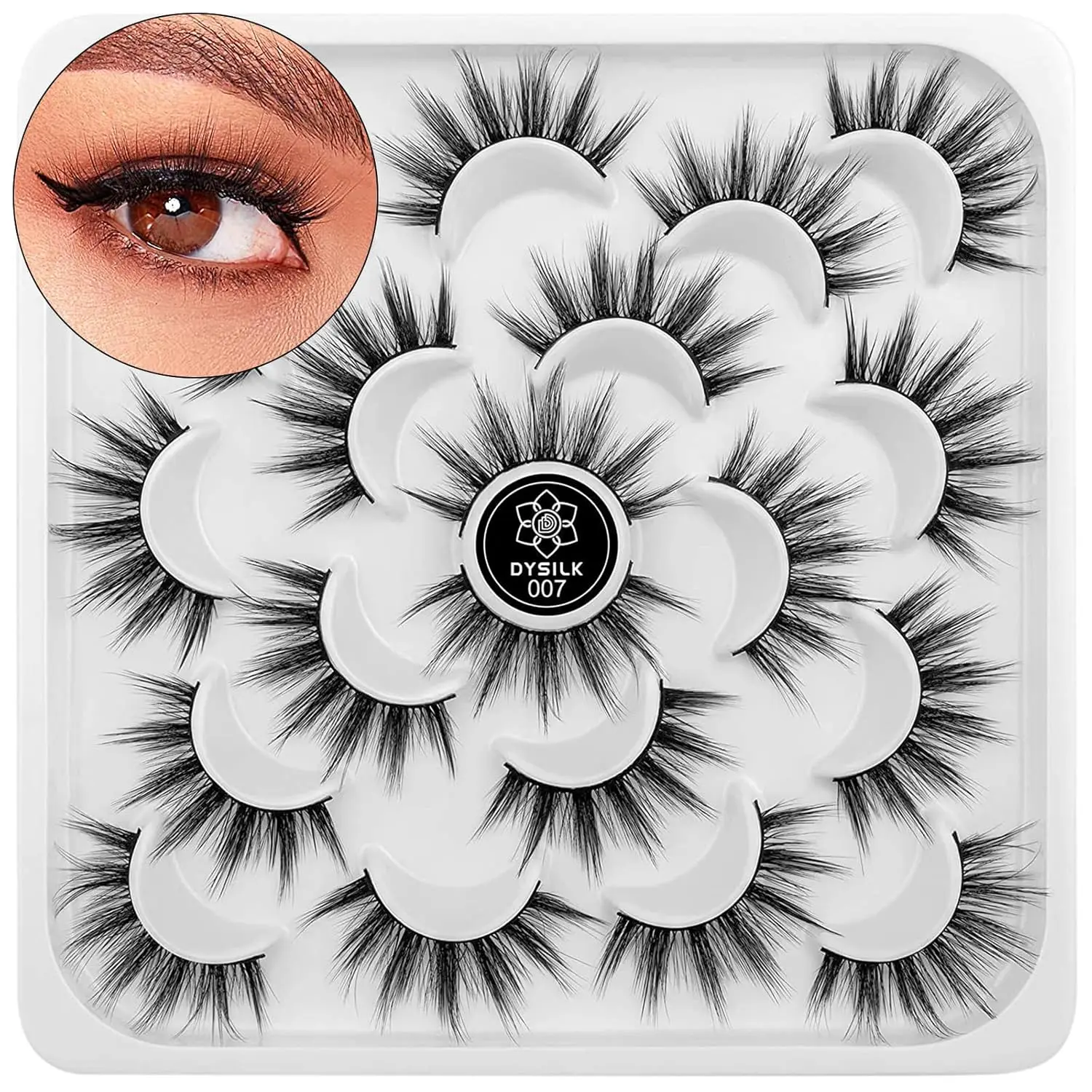 Fluffy Mink Lashes 10 Pairs 6D Wispy Cat Eye Lashes Natural Look Reusable 17mm
Fluffy Mink Lashes 10 Pairs 6D Wispy Cat Eye Lashes Natural Look Reusable 17mm