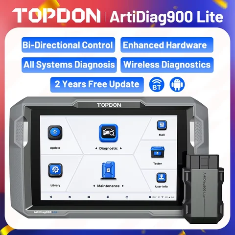 TOPDON ArtiDiag900 Lite OBD2 Wireless Scanner All Systems Bi-Directional Diagnostic Scan Tool Free Upgrade Bidirectional Control