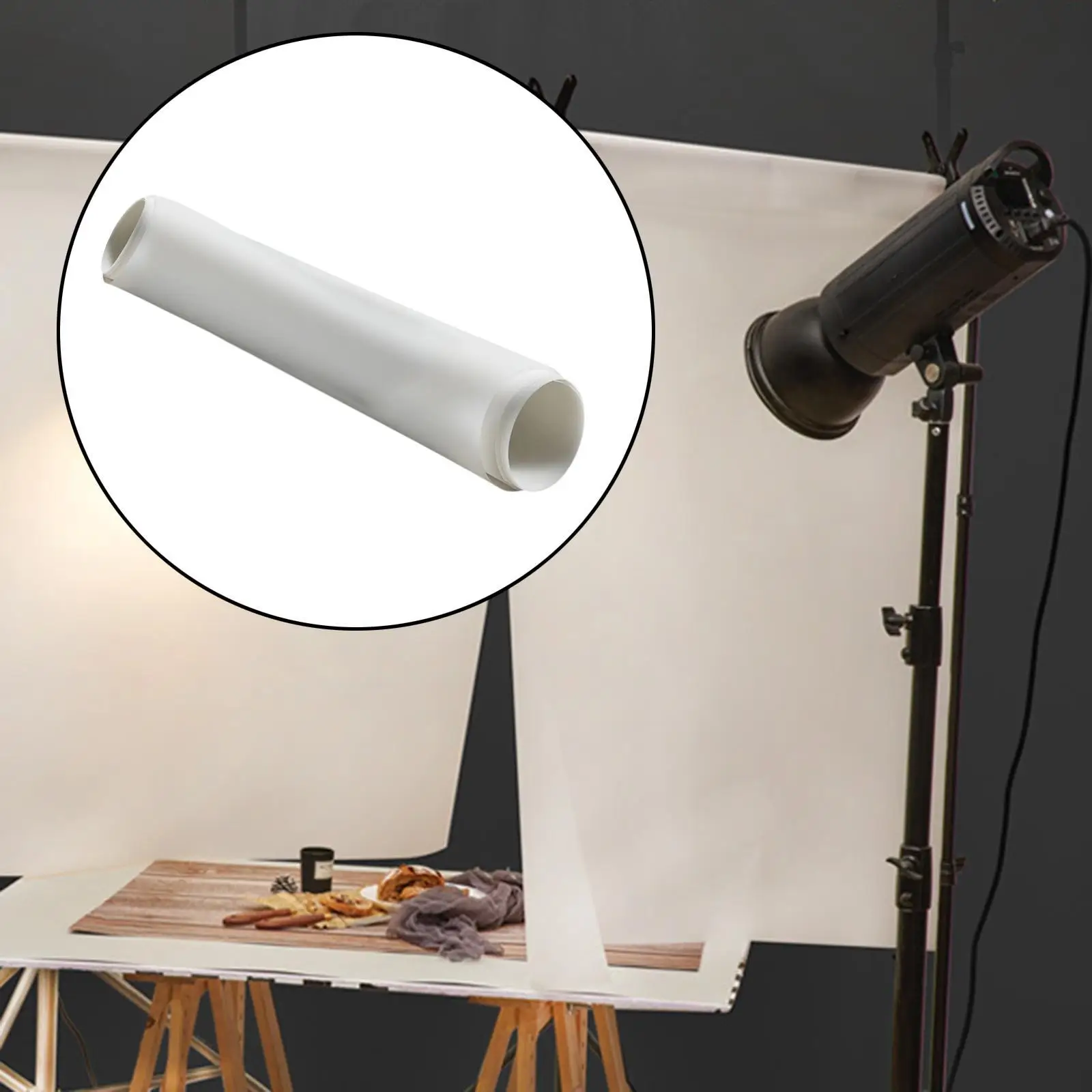 Lighting Diffusion Film Sheet White Portable Diffusion Roll for Studio Video Flash Photography Accessory Background Paper Roll
Lighting Diffusion Film Sheet White Portable Diffusion Roll for Studio Video Flash Photography Accessory Background Paper Roll