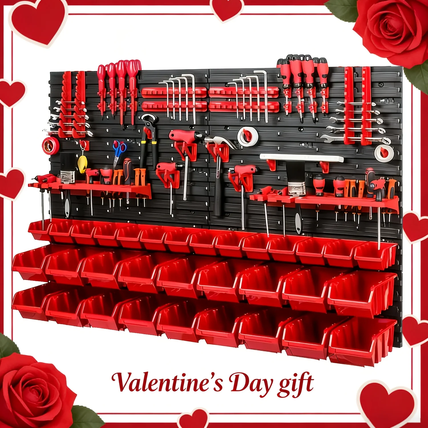39pcs Large Tool Organizer Rack, Wrenches, Screwdrivers, Drill Bits, Screws, Hammer Storage Rack, Garage Tool Organizer, Multipurpose Storage Shelf, Valentine'S Day Gifts for Men, Boyfriends, Husbands, And Partners, Storage Racks
39pcs Large Tool Organizer Rack, Wrenches, Screwdrivers, Drill Bits, Screws, Hammer Storage Rack, Garage Tool Organizer, Multipurpose Storage Shelf, Valentine'S Day Gifts for Men, Boyfriends, Husbands, And Partners, Storage Racks