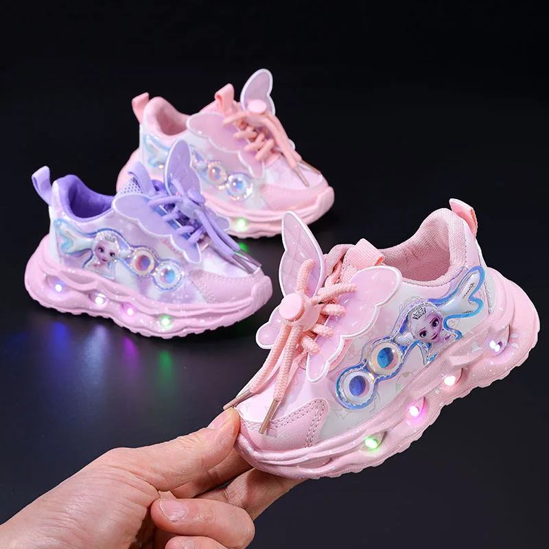 Kids'Casual Shoes Sneakers PU Leather Led Light Elsa Princess Frozen For Girls Anti-slip Breathable Pink Pruple Shoes Size 21-30
Kids'Casual Shoes Sneakers PU Leather Led Light Elsa Princess Frozen For Girls Anti-slip Breathable Pink Pruple Shoes Size 21-30