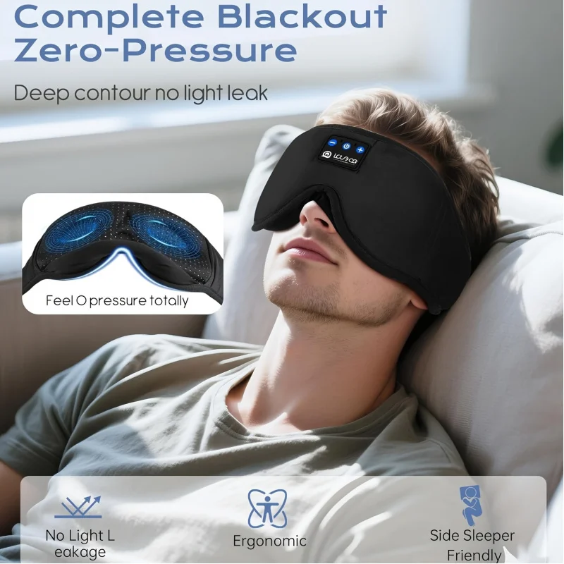 Очки для сна, 3D стерео беспроводная гарнитура, затенение шума, прослушивание музыки, многофункциональные очки
Очки для сна, 3D стерео беспроводная гарнитура, затенение шума, прослушивание музыки, многофункциональные очки