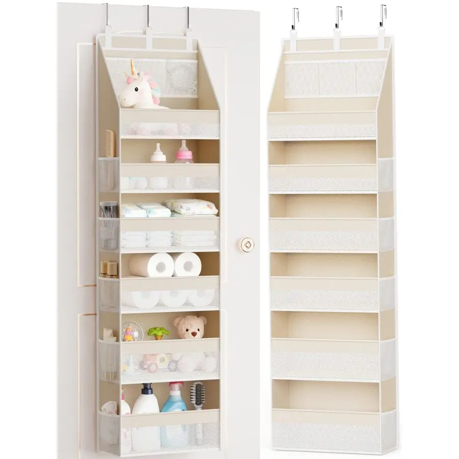 Органайзер над дверью, подвесной шкаф для хранения с 6 полками и 13 сетчатыми карманами, вместимость 55 фунтов за дверью для хранения для детского медсестры
Органайзер над дверью, подвесной шкаф для хранения с 6 полками и 13 сетчатыми карманами, вместимость 55 фунтов за дверью для хранения для детского медсестры