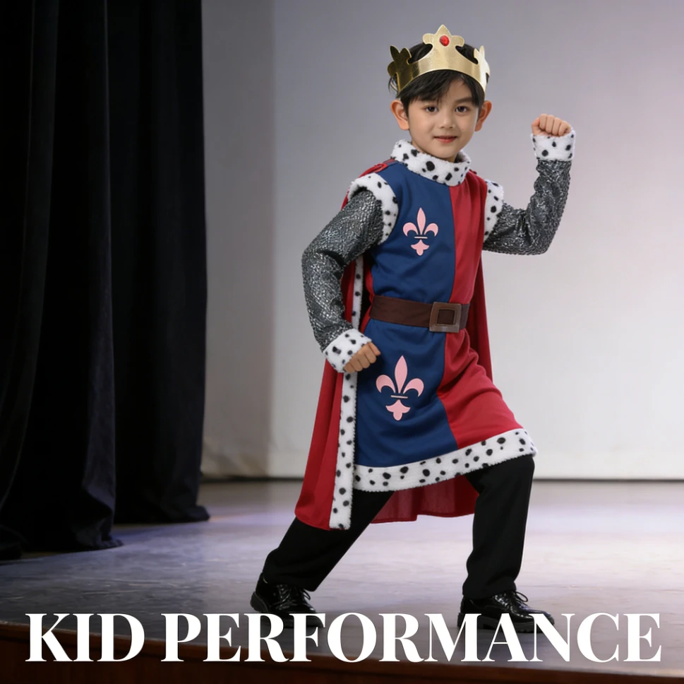 Kids Medieval King Arthur Costume European Stage Performance Outfit For Festival Party Cosplay Dress Up
Kids Medieval King Arthur Costume European Stage Performance Outfit For Festival Party Cosplay Dress Up
